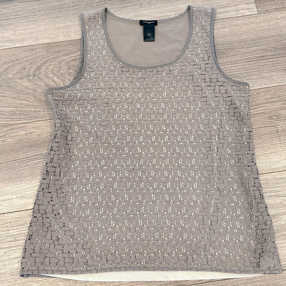 Ann Taylor Lace Brown Tank Blouse Size Small - Picture 1 of 4